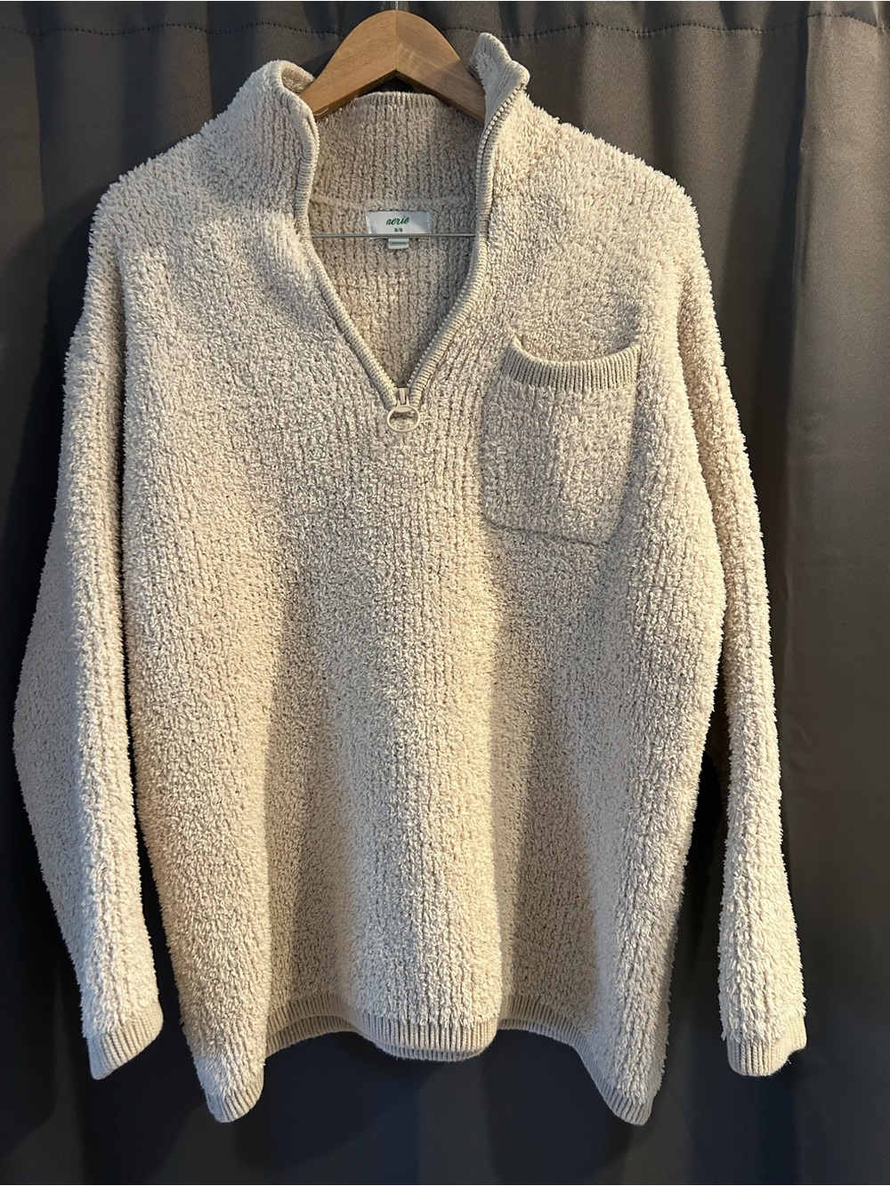 Aerie quarter zip Sherpa pullover size M